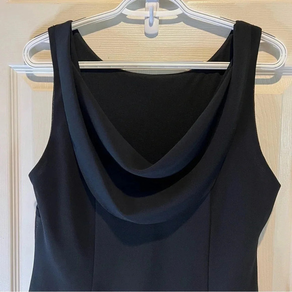 Serene Women Black Tiered Dress M(8-10) Cocktail Cowl Chiffon Preppy Ocassion - Picture 15 of 17